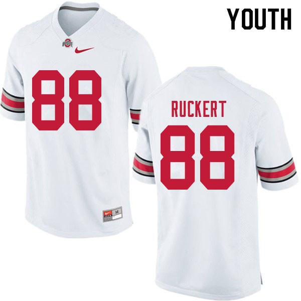 Ohio State Buckeyes Jeremy Ruckert Youth #88 White Authentic Stitched College Football Jersey